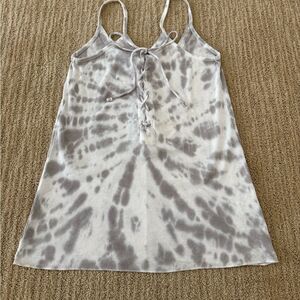 Chaser Gray Tie-Dye Spaghetti Strap Tank Top